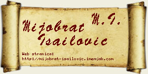Mijobrat Isailović vizit kartica